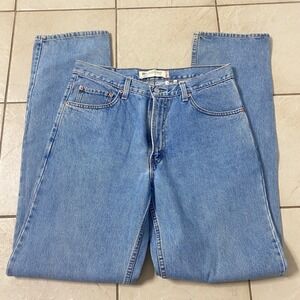 Levi Strauss 550 Relaxed Fit Light Wash Denim Jeans Mens 34x36